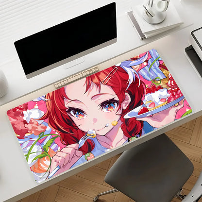 VTuber H-Hakos Baelz Mouse Pad Non-slip Rubber Gamer Balance Computer Mat Decoracion Deskmat Laptop Office Large