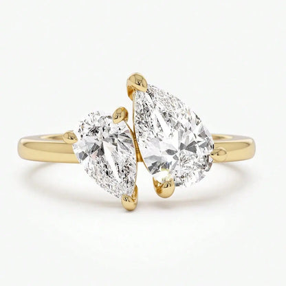 925 Sterling Silver Simplicity Classic Zircon Water Drop Ring For Women Engagement Wedding Luxury High Quality Fine Jewelry
