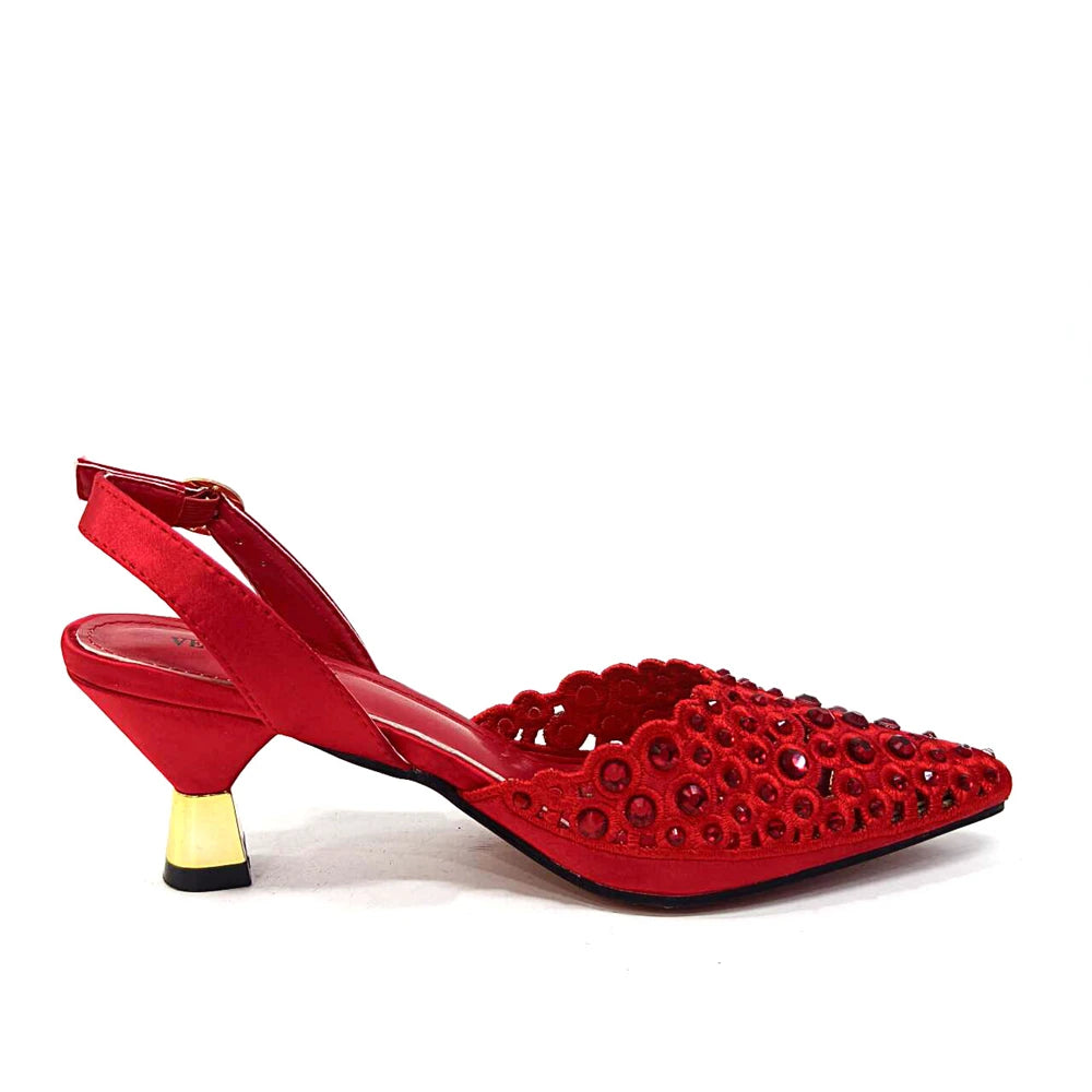 Venus Chan New Arrival Italian Design Nigerian Fashion Party Wedding Shoes and Bag Set Decorated With Flower in Blue Color