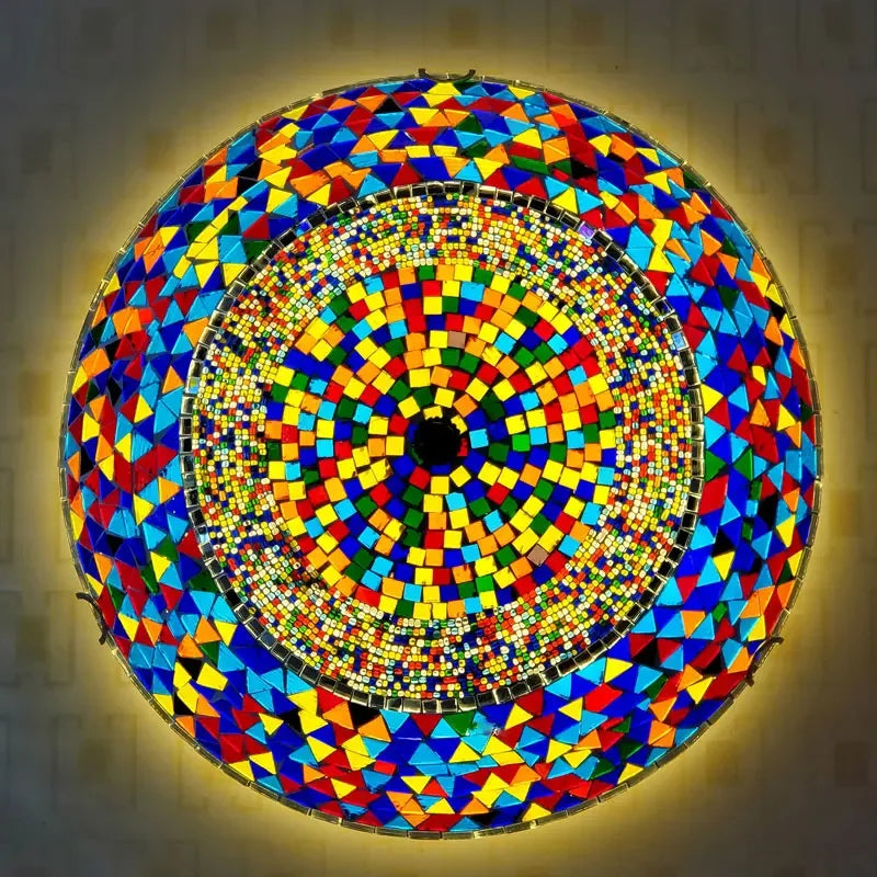 Stained Glass Ceiling Lamps Led Lights for Living Room Bedroom Chandelier Kitchen Lighting Fixture Tiffany Home Luminaria Decor
