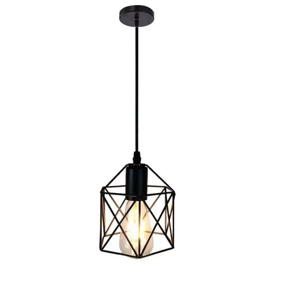 E27 Retro Ceiling Lamps Black Industrial Light Fixture Vintage Semi Flush Mount Ceiling Lights Porch Hallway Stairway Mini Metal