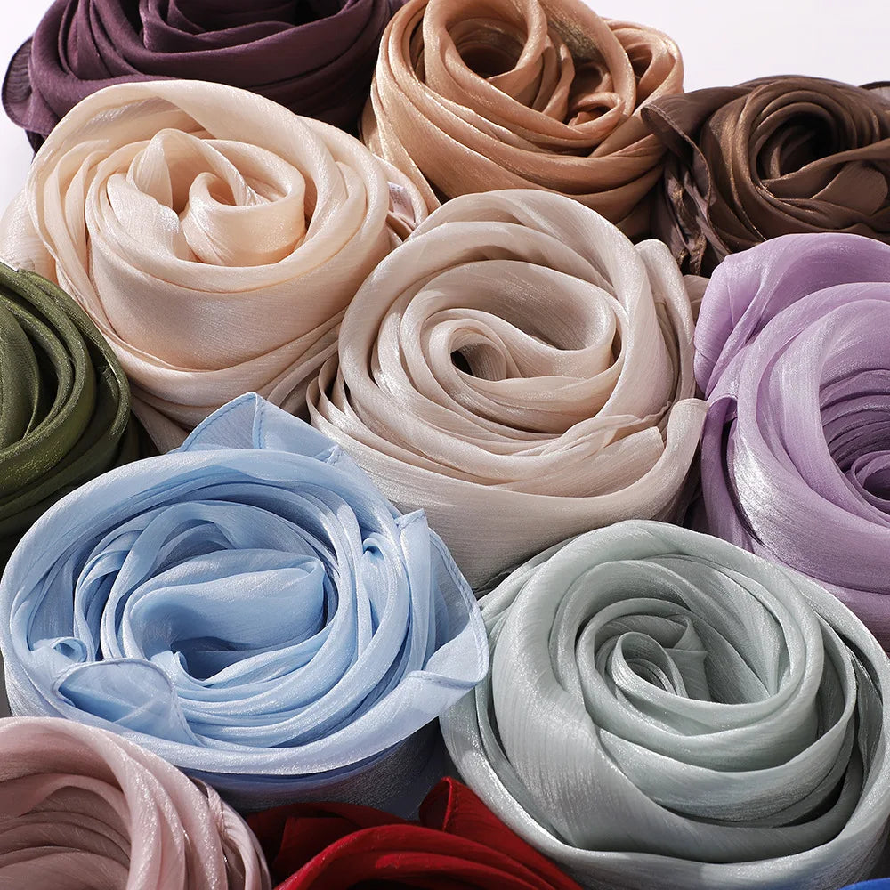 Premium Chiffon Hijabs For Woman Soft Long Turban Veil Scarves Muslim Hijab Shawls Islam Women Head Wraps Accessoires Ramadan
