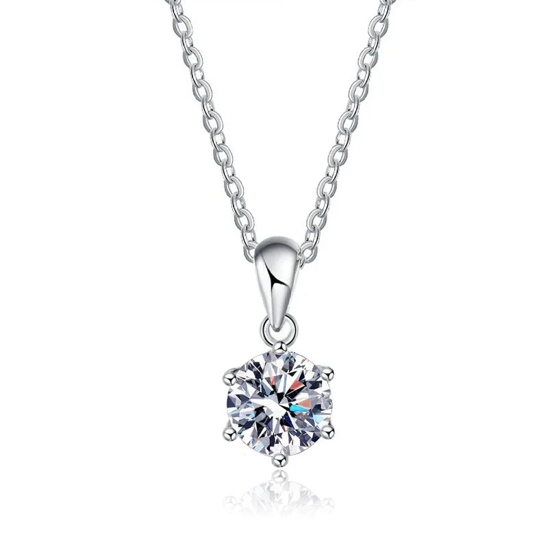 1-3ct D VVS1 Moissanite 925 Sterling Silver Necklace Pendant Luxury for Women Exquisite Wedding Jewelry Accessories Gifts