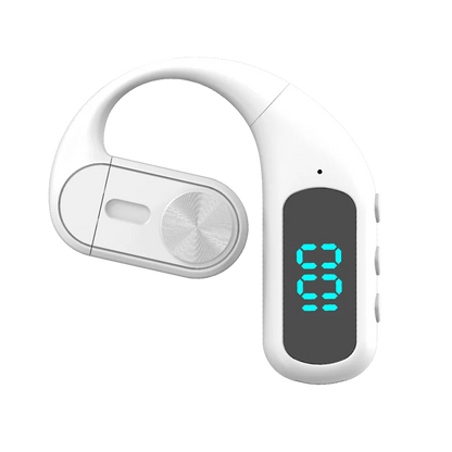 Wireless Bluetooth-compatible Headset Digital Display Bone Conduction Concept Business Ear-mounted Earphones