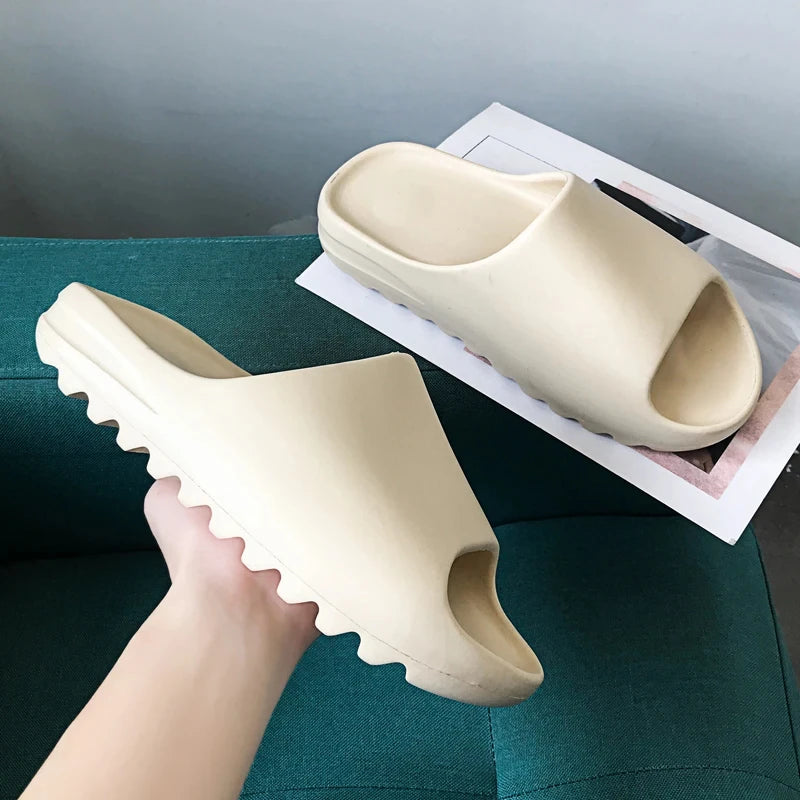 Litfun Fashion Summer Men Slippers Classic Thick Sole Coconut Shoes Women Casual EVA Flat Slippers Unisex Outdoor Beach Sandals