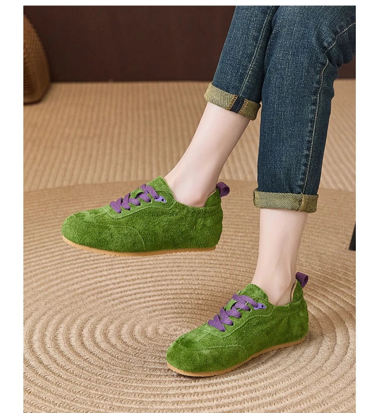 Women's 2026 New Suede Boodles Shoes, Women's Flat Training Shoes, Women's Sport Shoes Luxury Designer Shoes for Women