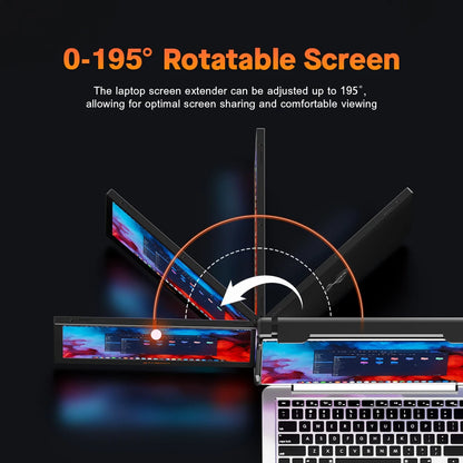 GTMEDIA 11.6Inch Portable Monitor 1920*1080 IPS FHD Triple Dual Extender Screen Full View Fold Display For 13.0-17.3Inch Laptops
