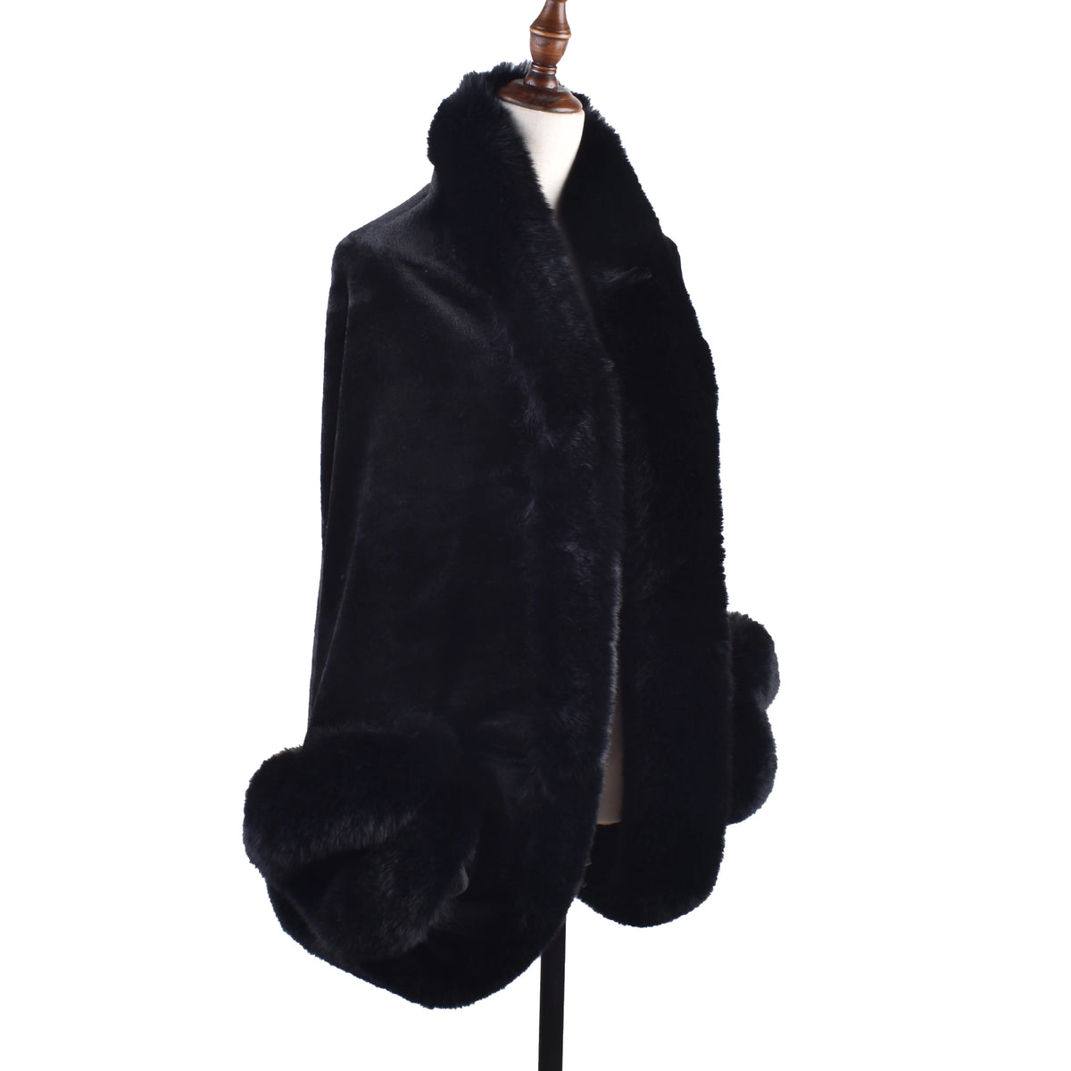 Winter New Fashion Warm Sleeve Plush Cape Cape Large Loose Bat Sleeve Plush Coat Cardigan Women
