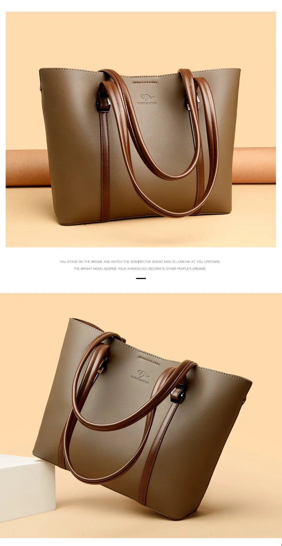 Large Capacity Shopping Bag for Daily Commuting Hand Bags Luxury Shoulder Bags High Quality Pu Leather Hnadbags Caual Tote Sac