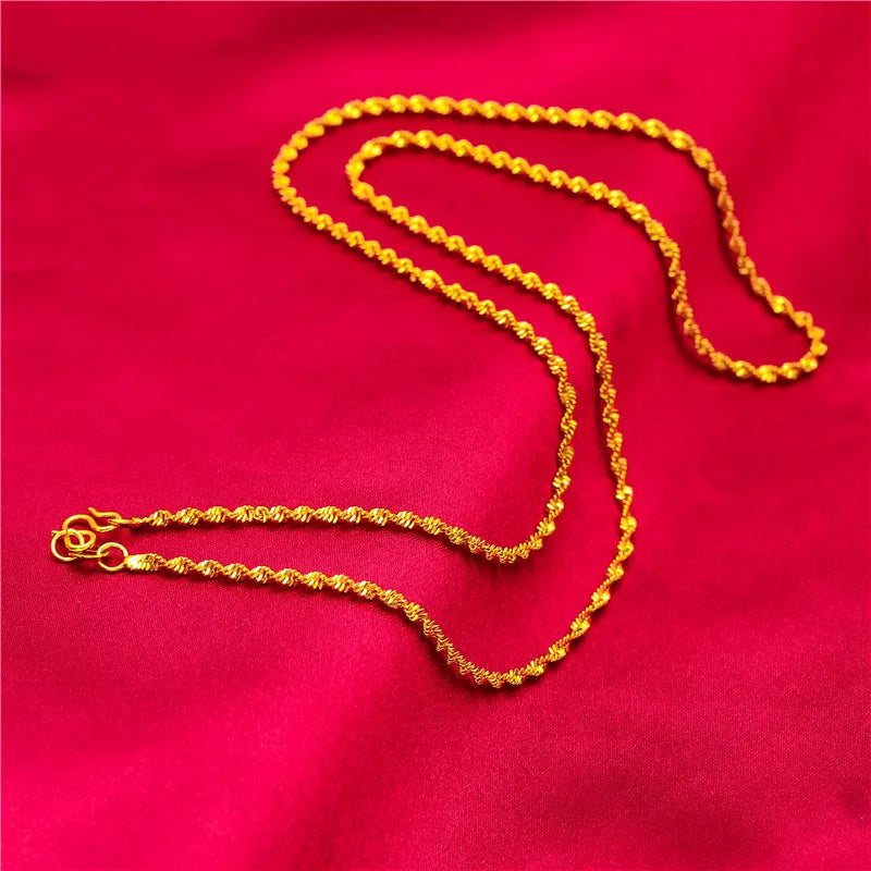 Twist Boss Chain Women's 24K Gold AU999 - Highly versatile twisted gold boss chain, fits all wrist sizes and shapes perfectly