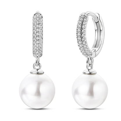 925 Sterling Silver Original Hoop Earring For Woman Luxury  Pendientes Wedding Jewelry Gift