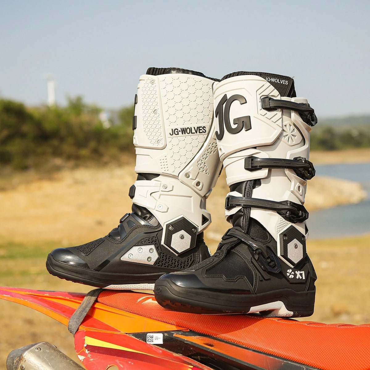 Men Professional Motocross Mid-Calf Long High Ankle Off-Road Racing Boots Moto Rider Protective Shoes Men Woman Motorcycle Boots