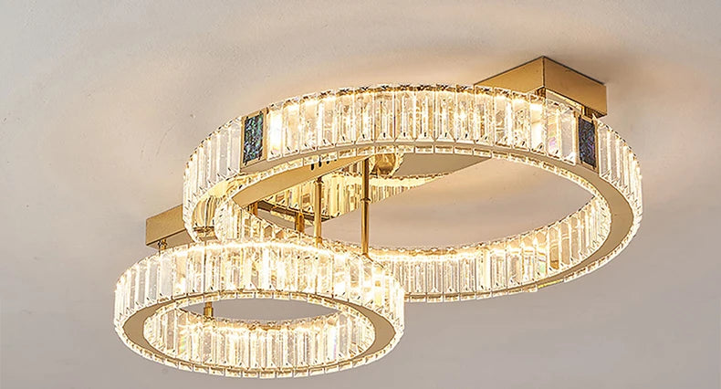 Home Decoration Pendant Lights, Luxury Crystal Living Room Chandelier, Bedroom Pendant Lamp, Ceiling Light, Indoor Lighting