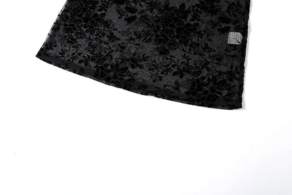 Weird Puss See Through Dress Women Backless Hollow Flower Print Patchwork Solid Sleeveless Sexy Midnight Clubwear Party Vestidos