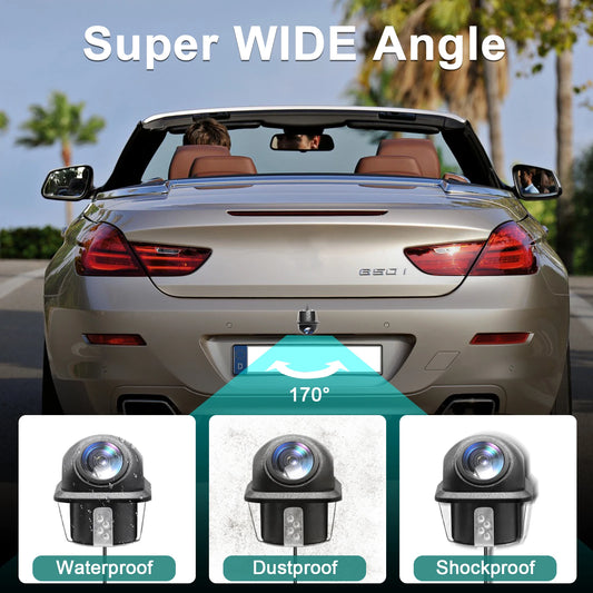 AUTOABC AHD 720P Waterproof Car Rear View Camera Suitable for BMW, Volvo, Mercedes Benz, Audi Universal Camera 175°
