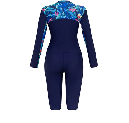 New Women Swimsuit With Sleeve One-Piece Bathing Suits Female Beachwear Sport Style Girls Swimwear Woman Surfing Suit Diving