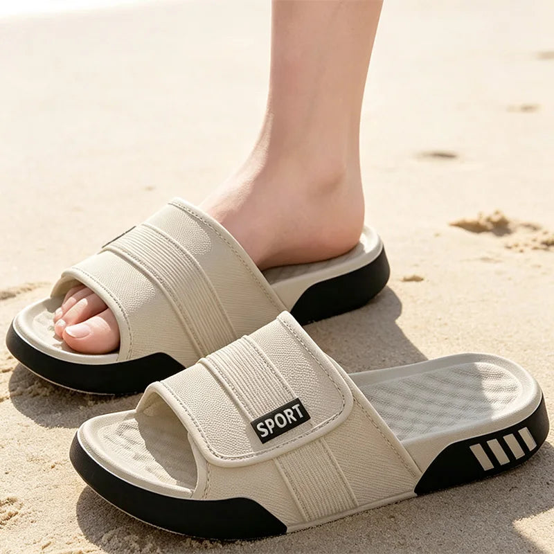 Big Size 40-47 Soft Bottom Sports Eva Slippers Men's Summer Fashion Indoor Outdoor Home Shallow Slippers Man Streetwear Sandals