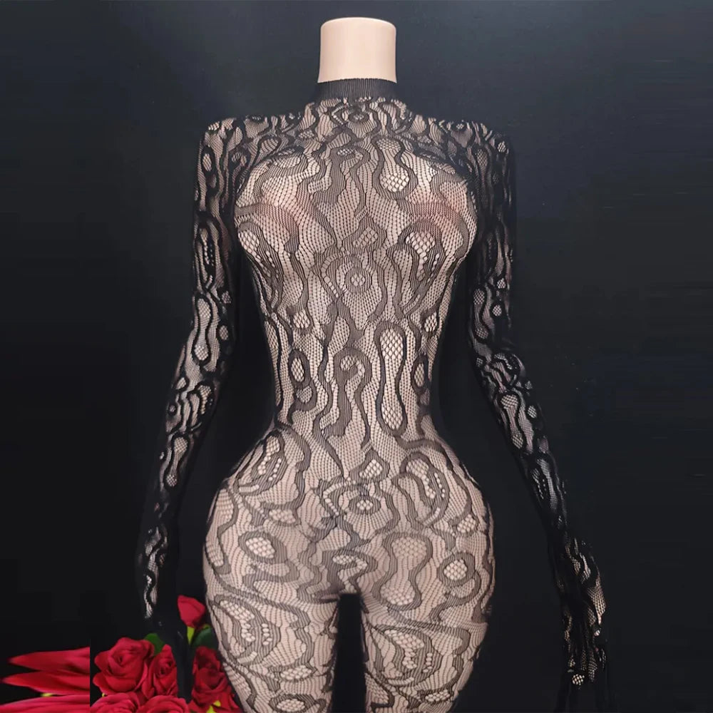 Hot Sexy Leopard Fishnet Bodysuit Women Sexy Lingerie Porn Roleplay Outfits Full Bodystockings Lace Underwear Fashion Jumpsuit