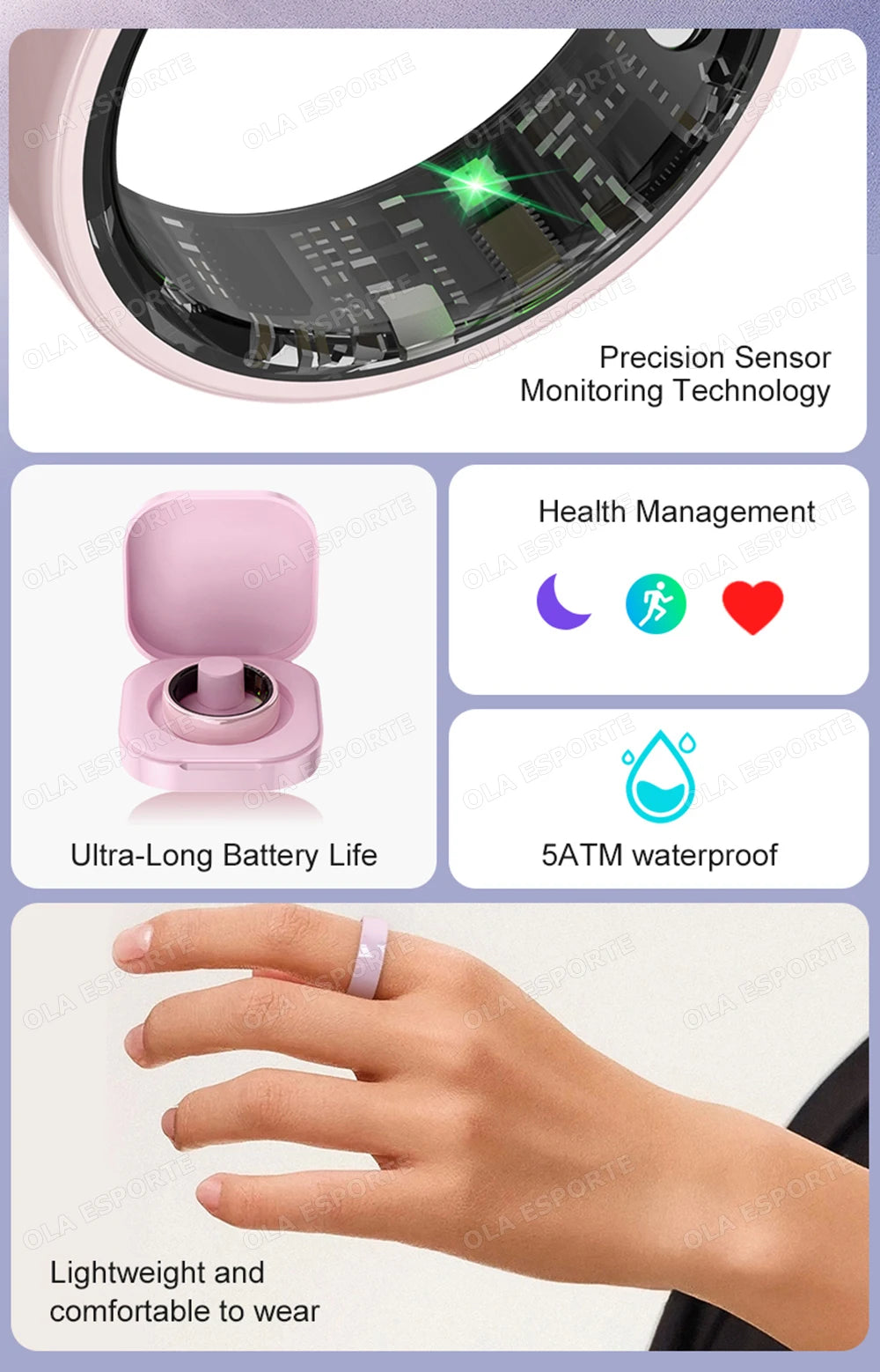 2026 New Hot Couple Smart Ring with Charging Case Heart Rate Sleep Health Monitor Pedometer Fashion Ceramic Ring For Android IOS