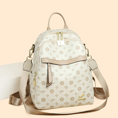 New Classical Fashion High Quality Soft Leather Travel Backpack Women Large Capacity Luxury Shoulder Bags School Bag Backpacks