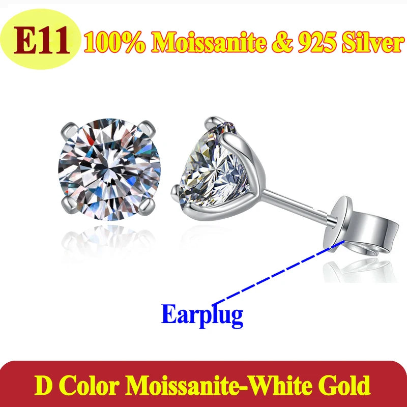 Luxury 0.5-3 Carats Marquise Heart Pear Moissanite Women Diamond Earring Stud 925 Sterling Silver Earrings for Women Jewelry New
