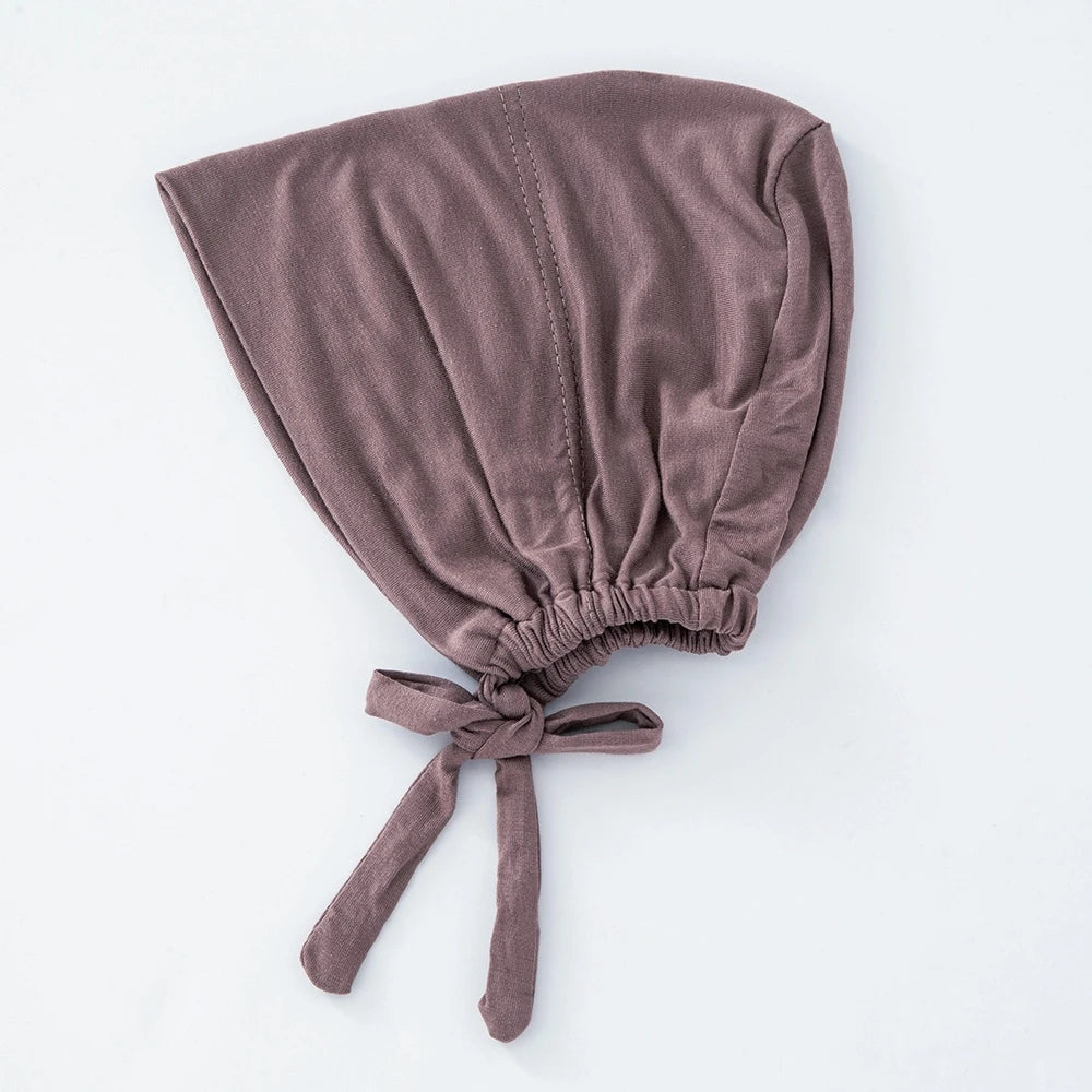 82 Colors Tie-Back Undercaps Fashion Women's Inner Hijab Muslim Cap Bonnet Plain Islamic Cotton Spandex Jersey DEW Underscarf