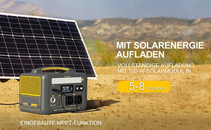 VTOMAN JUMP 600X Portable Power Station 299Wh Solar Generator LiFePO4 1200W Peak Power Powerstation Emergency Backup