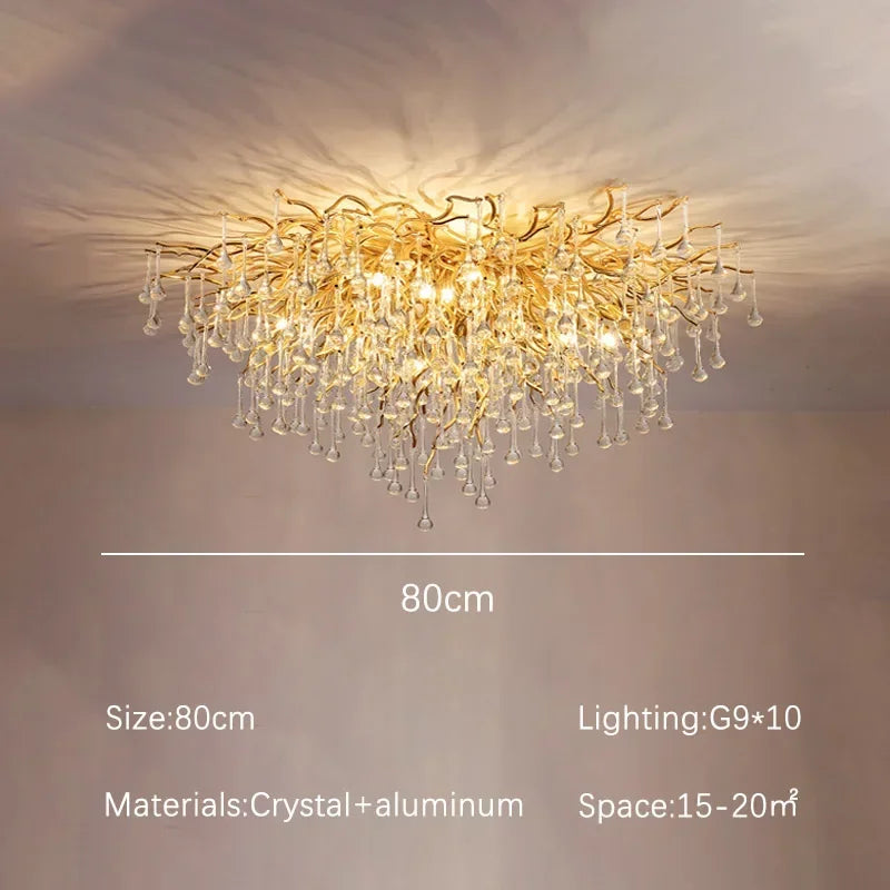 Rectangle Luxury Gold Crystal Chandelier For Dining Living Room Lobby Kitchen Table Modern Lurxy Gold Crystal Celling Chandelier