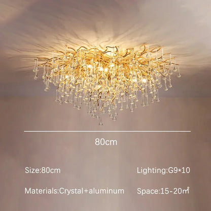Rectangle Luxury Gold Crystal Chandelier For Dining Living Room Lobby Kitchen Table Modern Lurxy Gold Crystal Celling Chandelier