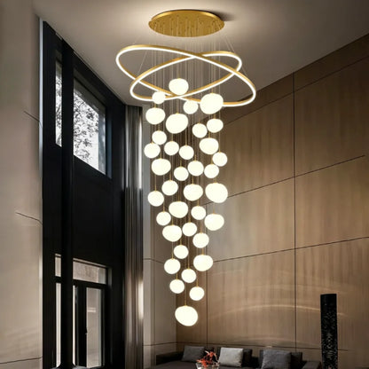 Modern Home Decor LED Lights Pendant Light Lamps for Staircase Chandeliers for Living Room Hanging Light Indoor Lighting