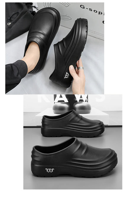 Summer Chef Shoes Anti Slip and Oil Proof Work Shoes Lazy Slippers Casual Trendy Slipper One Step Fashion Garden Shoes For Beach