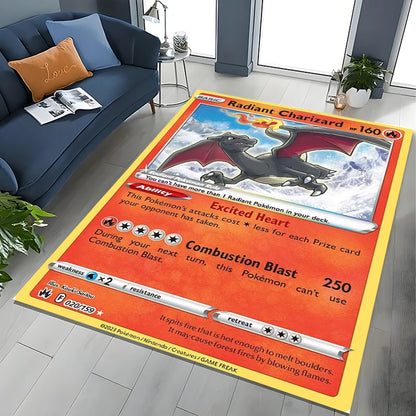 Japanese Anime Pokemon Card Area Carpet for Living Room Home Decor Sofa Table Kids Rug Non-slip Chair Lounge Floor Mat Potdemiel