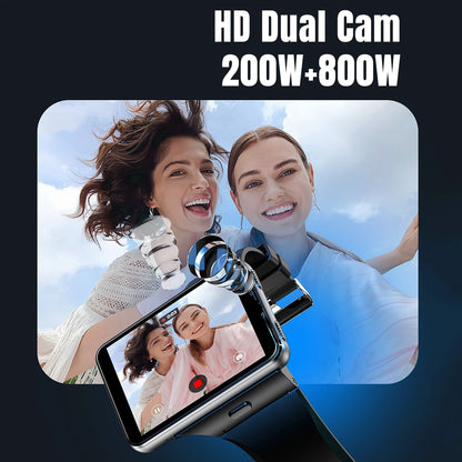 Domars Smart Watch Android 11 2.88" Screen 2MP/8MP Dual Camera 4GB RAM 64GB ROM 2300mAh Men Smartwatch Women Clock