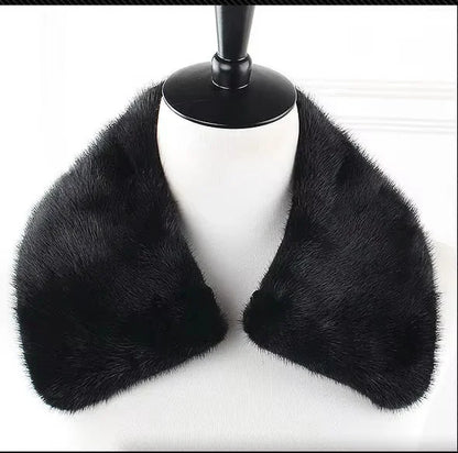 Ms.MinShu Detachable White Black Luxury Real Mink Fur Collar For Men Women Custom Made