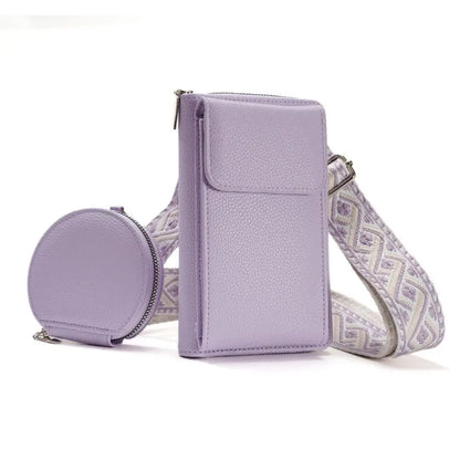 Fashion PU Leather Mobile Phone Bag Lightweight Mini Size Small Purse Crossbody Bag Women Ladies