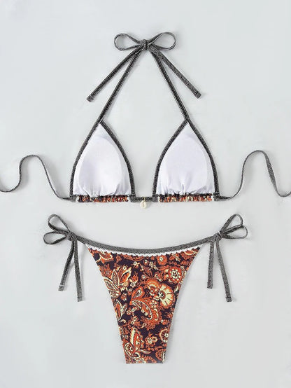 2026 Halter String Triangle Two Piece Bikini Women Swimwear Female Swimsuit Bathers Bathing Swimming Suit Beachwear Summer