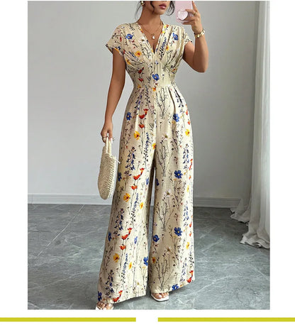 Women's Summer Elegant Short Sleeve High Waist Women's Clothing Straight Office Lady Fashion New Arrival Trendy