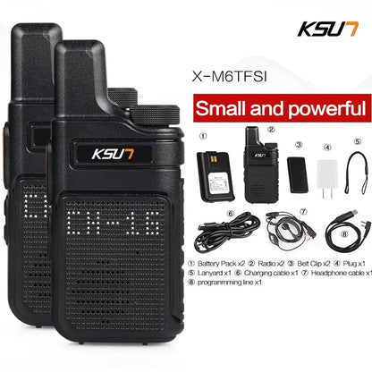 KSUT M6 Handheld PMR446 FRS Walkie Talkie 2pcs Set Radio Station Transmitter For Kids Wireless Device Two Way Radio