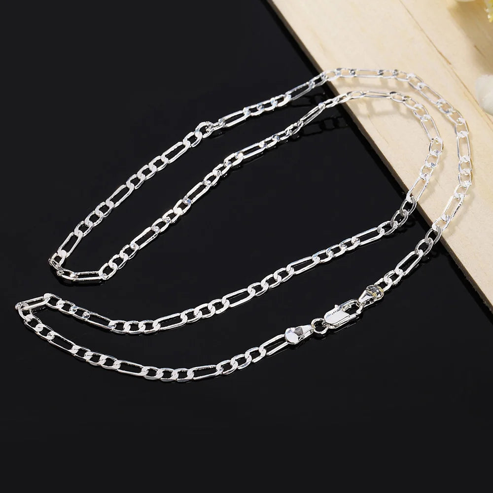925 Sterling Silver 16/18/20/22/24/26/28/30 Inch Chains Necklace For Women Men Luxury Designer Jewelry  GaaBou
