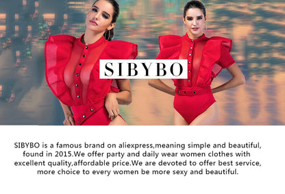 Sibybo Sleeveless Sheer Mesh Patchwork Women Jumpsuit Black Backless Ribbons High Stretch Bodycon Rompers Female Party Clubwear