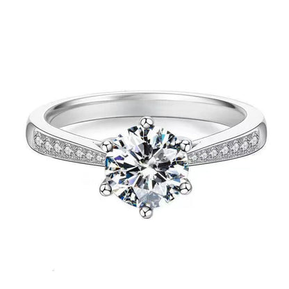 925 Sterling Silver Ring Heart AAA Zircon Open adjustable Engagement For Women Wedding Fashion Jewelry Party Gifts