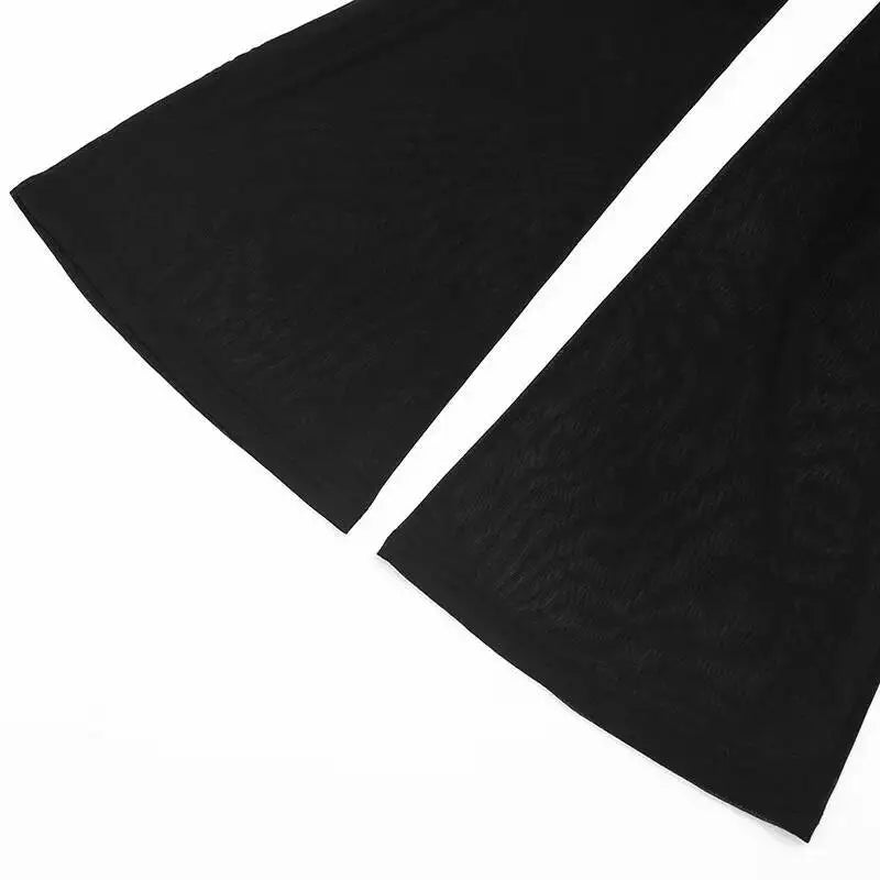 Sibybo Sleeveless Sheer Mesh Patchwork Women Jumpsuit Black Backless Ribbons High Stretch Bodycon Rompers Female Party Clubwear