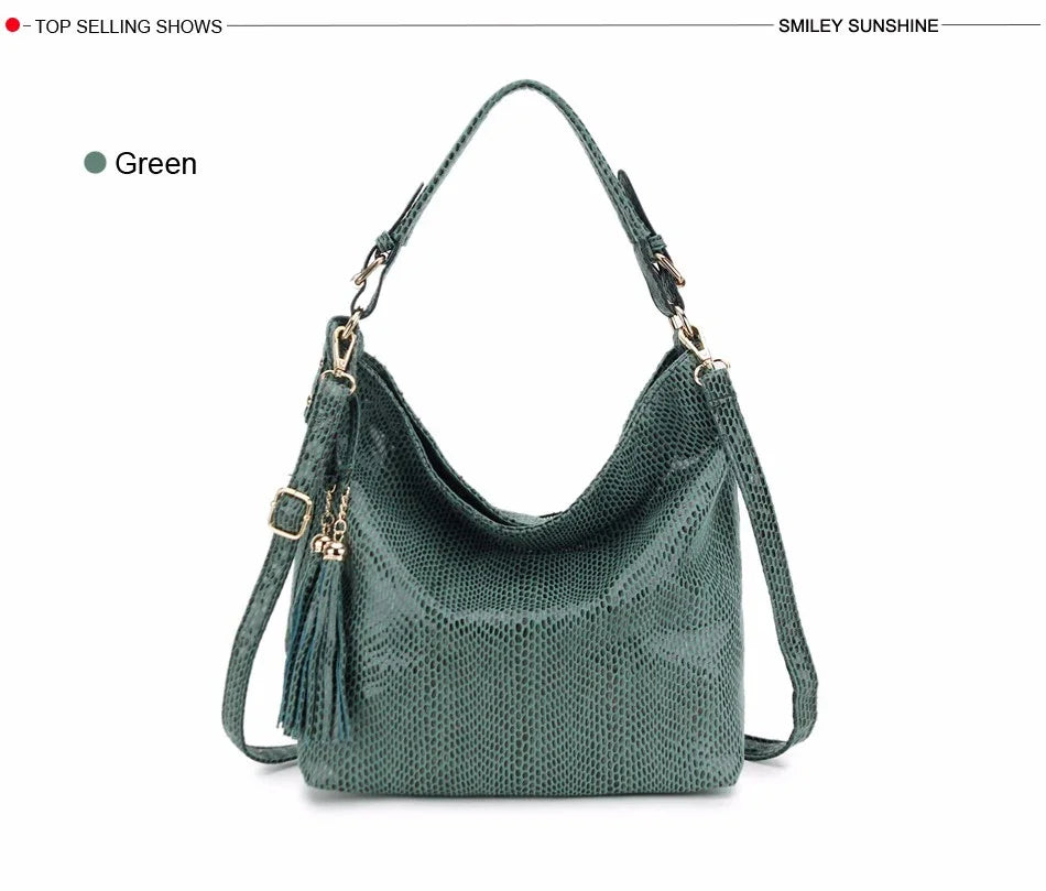 New Crossbody Bags for Women Tote Bag Hobo Messenger Bag Women's Shoulder Bag Vintage Tassel Ladies Hand Bags Leather Handbag