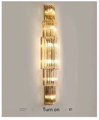 Luxury Hotel Lobby Large Big Crystal Wall Lamp for Club Hall Villa Living Room Bedroom Office Banquet Indoor Lighting Fixtures