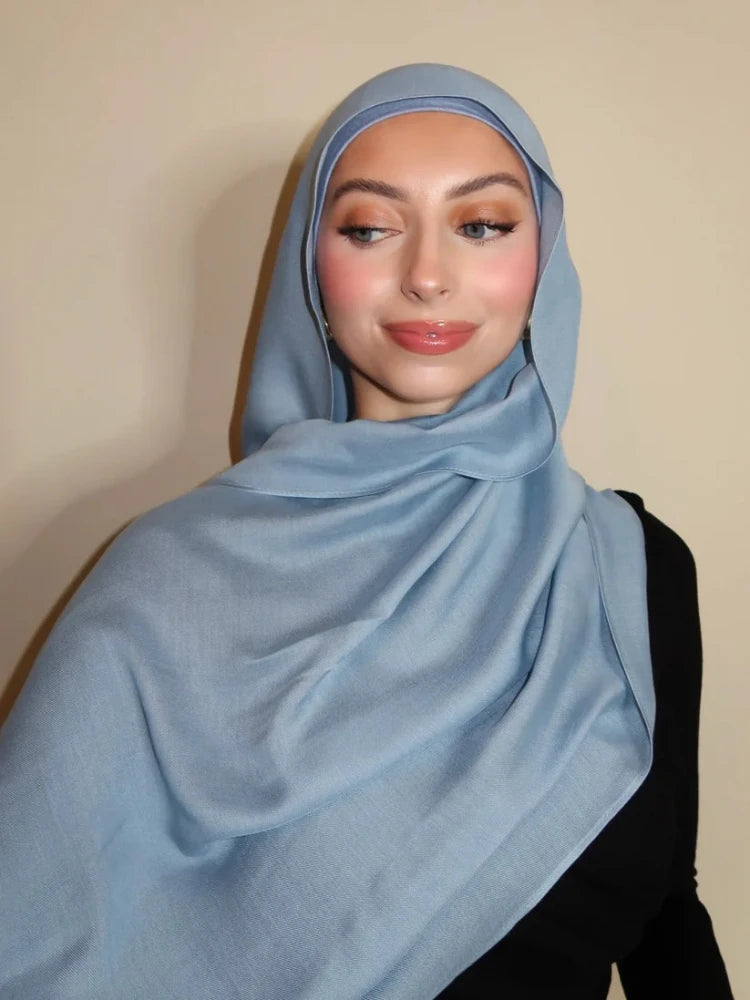 84colors Modal Hijab with Modal Undercap Set Basic Stretchy Pullover Headscarf Thin Breathable Sunscreen Head Wrap Hijabs Scarf