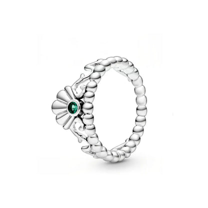 European New 925 Silver Heart-Shaped,Floral,Square Ring Suitable for Exquisite High-Quality Jewelry for Women at Wedding Parties