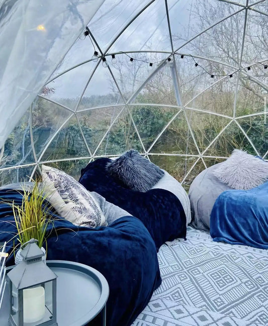 3.6m Outdoor Garden Clear Geodesic Dome Igloo Tent Aluminum Steel Frame PVC Wedding Party Event Exhibition-5m 6m