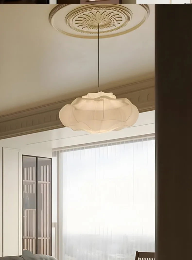 Japanese Wabi-sabi Fabric Art Decorative Pendant Lights LED E27 Silk Hanging Lamps Living/Tea Room Bedroom Restaurant Study Cafe