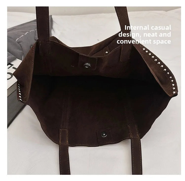 Fashion Microfiber Solid Sewing Shoulder Bags 2025 High Quality Retro Sweet Handbags Brand Sequined Large Capacity Bag for Women
