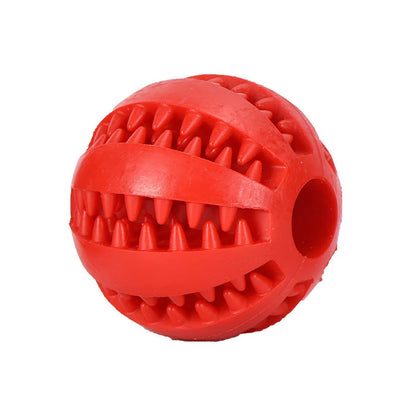 Interactive Silicone Rubber Ball for Dogs And Cats Puppy Chewing Toy Pet Tooth Cleaning Feeder Treat Ball Fun Chew Toy